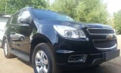 1 469 р. Нижняя сетка на бампер Russtal (черная) Chevrolet Trailblazer GM800 дорестайлинг (2012-2016)  с доставкой в г. Омск. Увеличить фотографию 4