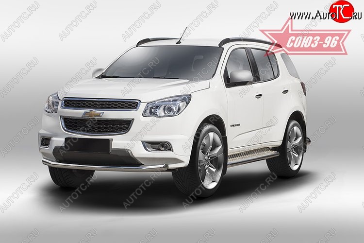 16 469 р. Защита переднего бампера одинарная Souz-96 (d60) Chevrolet Trailblazer GM800 дорестайлинг (2012-2016)  с доставкой в г. Омск