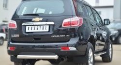 16 949 р. Одинарная защита заднего бампера из трубы диаметром 76 мм SLITKOFF  Chevrolet Trailblazer  GM800 (2012-2016) дорестайлинг  с доставкой в г. Омск. Увеличить фотографию 4