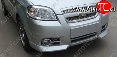 2 999 р. Клыки на передний бампер CT v2 Chevrolet Aveo T250 седан рестайлинг (2006-2011) (Неокрашенная)  с доставкой в г. Омск