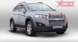 4 409 р. Декоративный элемент решетки радиатора Souz-96 (d10) (рестайлинг)  Chevrolet Captiva (2013-2016) 2-ой рестайлинг  с доставкой в г. Омск. Увеличить фотографию 1