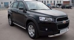 23 449 р. Защита переднего бампера (2 трубыØ63 и 42 мм, нержавейка) SLITKOFF  Chevrolet Captiva (2006-2011)  дорестайлинг  с доставкой в г. Омск. Увеличить фотографию 4