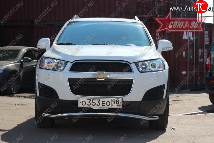 16 469 р. Защита переднего бампера одинарная Souz-96 Premium (d60) Chevrolet Captiva 1-ый рестайлинг (2011-2013)  с доставкой в г. Омск