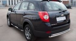 15 499 р. Защита заднего бампера (Ø63 и 42 мм, нержавейка) SLITKOFF Chevrolet Captiva 1-ый рестайлинг (2011-2013)  с доставкой в г. Омск. Увеличить фотографию 4