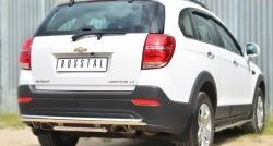 15 499 р. Защита заднего бампера (Ø63 и 42 мм, нержавейка) SLITKOFF  Chevrolet Captiva (2013-2016) 2-ой рестайлинг  с доставкой в г. Омск. Увеличить фотографию 4