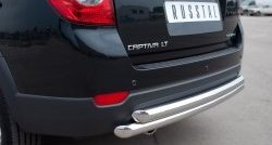 15 849 р. Защита заднего бампера (2 трубы Ø63 мм, нержавейка) SLITKOFF  Chevrolet Captiva (2011-2013) 1-ый рестайлинг  с доставкой в г. Омск. Увеличить фотографию 2