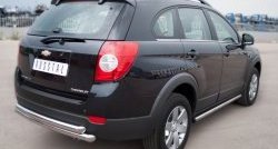 15 849 р. Защита заднего бампера (2 трубы Ø63 мм, нержавейка) SLITKOFF  Chevrolet Captiva (2011-2013) 1-ый рестайлинг  с доставкой в г. Омск. Увеличить фотографию 4