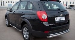 15 799 р. Защита заднего бампера (Ø76 и 42 мм, нержавейка) SLITKOFF  Chevrolet Captiva (2011-2013) 1-ый рестайлинг  с доставкой в г. Омск. Увеличить фотографию 4