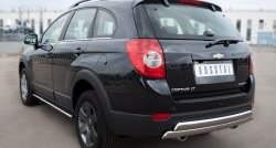 25 999 р. Защита заднего бампера (2 трубы Ø76х42 мм, нержавейка) Russtal Chevrolet Captiva 1-ый рестайлинг (2011-2013)  с доставкой в г. Омск. Увеличить фотографию 4