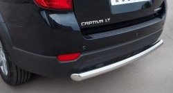 13 499 р. Одинарная защита заднего бампера из трубы диаметром 63 мм SLITKOFF Chevrolet Captiva 1-ый рестайлинг (2011-2013)  с доставкой в г. Омск. Увеличить фотографию 2