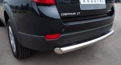 8 249 р. Одинарная защита заднего бампера из трубы диаметром 76 мм Russtal  Chevrolet Captiva (2011-2013) 1-ый рестайлинг  с доставкой в г. Омск. Увеличить фотографию 2