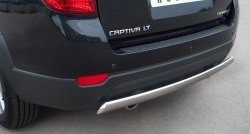 4 879 р. Защита заднего бампера (Ø75x42 мм, нержавейка) Russtal  Chevrolet Captiva (2011-2013) 1-ый рестайлинг  с доставкой в г. Омск. Увеличить фотографию 2