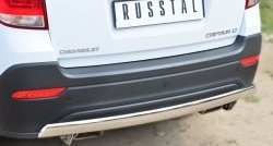 14 999 р. Защита заднего бампера (Ø75x42 мм, нержавейка) Russtal Chevrolet Captiva 2-ой рестайлинг (2013-2016)  с доставкой в г. Омск. Увеличить фотографию 2