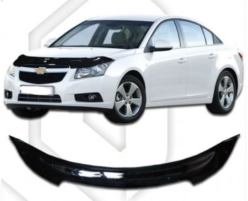 Дефлектор капота CA-Plastic Chevrolet (Шевролет) Cruze (Круз)  J305 (2009-2012) J305 хэтчбек дорестайлинг