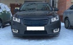 3 529 р. Радиаторная решётка (дорестайлинг) Sport v2 Chevrolet Cruze J305 хэтчбек дорестайлинг (2009-2012) (Неокрашенная)  с доставкой в г. Омск. Увеличить фотографию 3