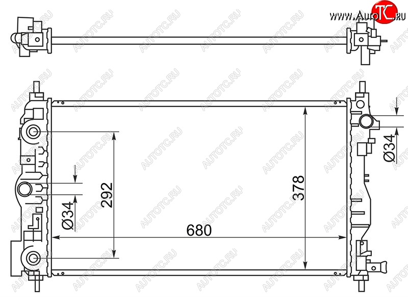 8 999 р. Радиатор двигателя SAT (пластинчатый, МКПП/АКПП, Z20S1, LLW, Z20D1) Chevrolet Cruze J300 седан дорестайлинг (2009-2012)  с доставкой в г. Омск