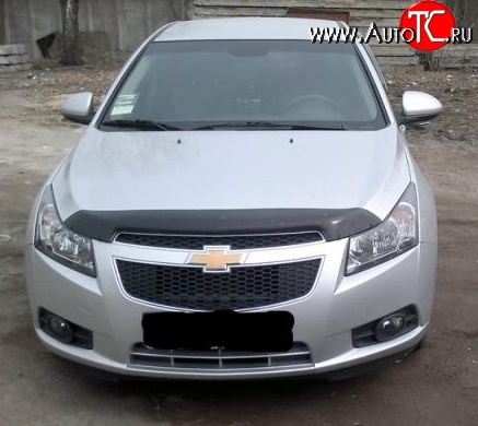 2 369 р. Дефлектор капота NovLine Chevrolet Cruze J300 седан дорестайлинг (2009-2012)  с доставкой в г. Омск