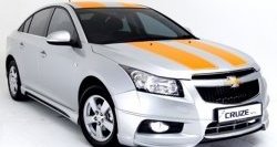 3 999 р. Накладка на передний бампер Extrime  Chevrolet Cruze ( J300,  J305,  J308) (2009-2015) седан дорестайлинг, хэтчбек дорестайлинг, универсал рестайлинг (Неокрашенная)  с доставкой в г. Омск. Увеличить фотографию 1