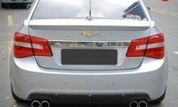 3 299 р. Диффузор заднего бампера с двумя выхлопами Секвентум v1 Chevrolet Cruze J300 седан дорестайлинг (2009-2012) (Неокрашенная)  с доставкой в г. Омск. Увеличить фотографию 2