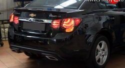 3 589 р. Диффузор заднего бампера Sport  Chevrolet Cruze  J300 (2009-2012) седан дорестайлинг (Глянец под окраску, Неокрашенный)  с доставкой в г. Омск. Увеличить фотографию 7