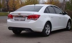 3 589 р. Диффузор заднего бампера Sport  Chevrolet Cruze  J300 (2009-2012) седан дорестайлинг (Глянец под окраску, Неокрашенный)  с доставкой в г. Омск. Увеличить фотографию 2