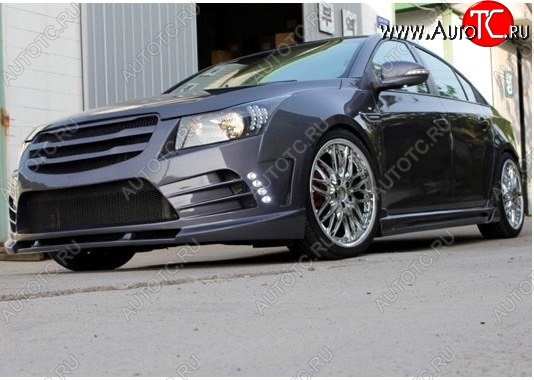 9 299 р. Передний бампер MYRIDE STYLE Chevrolet Cruze J300 седан рестайлинг (2012-2015) (Неокрашенный)  с доставкой в г. Омск