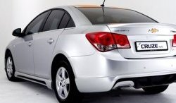 4 199 р. Пороги накладки Extrime Chevrolet Cruze J300 седан рестайлинг (2012-2015) (Неокрашенные)  с доставкой в г. Омск. Увеличить фотографию 2