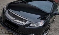 2 999 р. Решётка радиатора Road Runs style Chevrolet Cruze J305 хэтчбек дорестайлинг (2009-2012) (Неокрашенная)  с доставкой в г. Омск. Увеличить фотографию 2