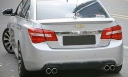 2 999 р. Лип спойлер CT Chevrolet Cruze J300 седан дорестайлинг (2009-2012) (Неокрашенный)  с доставкой в г. Омск. Увеличить фотографию 2