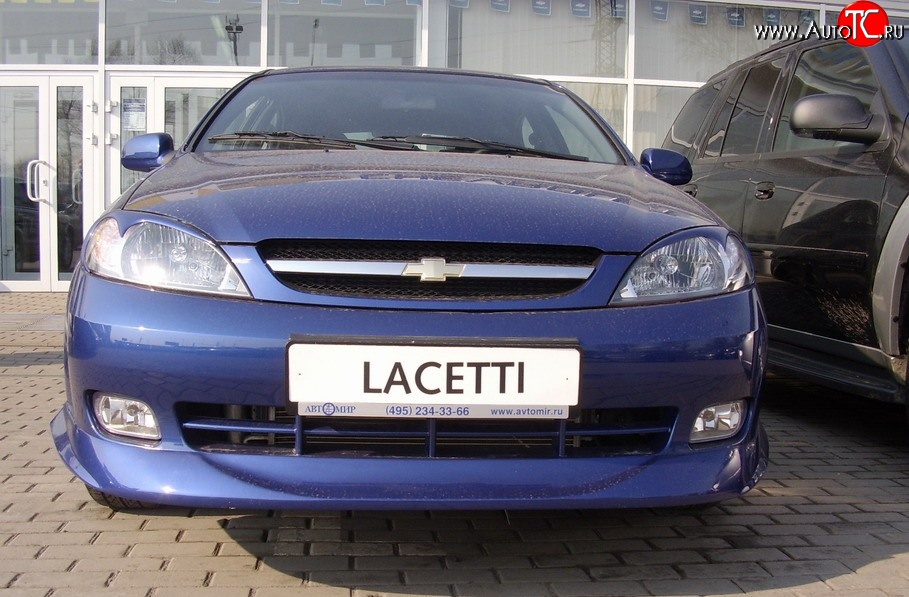 3 579 р. Накладка переднего бампера ATL  Chevrolet Lacetti  хэтчбек (2002-2013) (Неокрашенная)  с доставкой в г. Омск