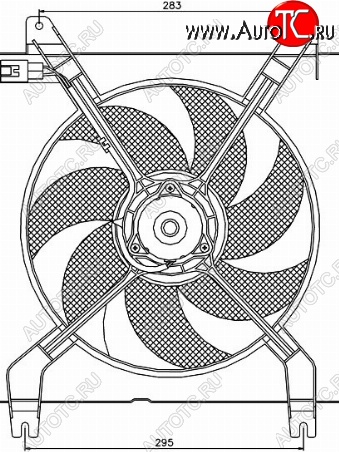 2 699 р. Вентилятор радиатора в сборе SAT (1.8) Chevrolet Rezzo (2000-2008)  с доставкой в г. Омск