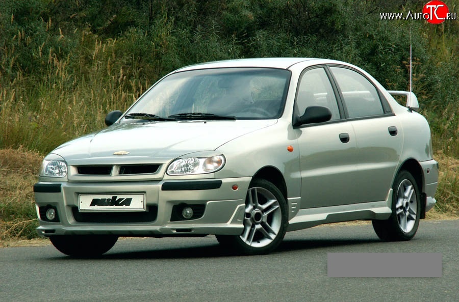 4 049 р. Пороги накладки Nika Chevrolet Lanos T100 седан (2002-2017) (Неокрашенные)  с доставкой в г. Омск