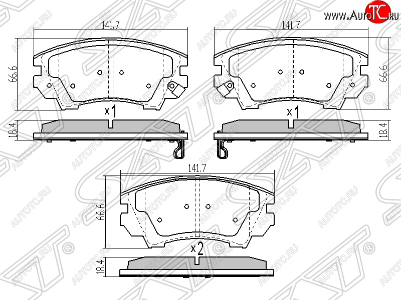 1 199 р. Колодки тормозные SAT (передние) Opel Astra J универсал дорестайлинг (2009-2012)  с доставкой в г. Омск