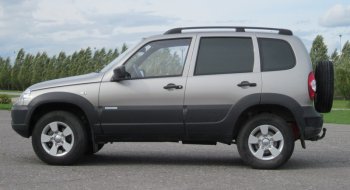 7 949 р. Рейлинги крыши АПС  Chevrolet Niva  2123 (2002-2020), Лада 2123 (Нива Шевроле) (2002-2021), Лада Нива Трэвел (2021-2024) (Черные, без поперечин)  с доставкой в г. Омск. Увеличить фотографию 2