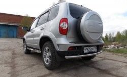 11 649 р. Защита заднего бампера (Ø63 мм, нержавейка, Bertone) SLITKOFF  Chevrolet Niva  2123 (2009-2020), Лада 2123 (Нива Шевроле) (2009-2021)  с доставкой в г. Омск. Увеличить фотографию 5