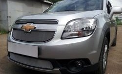 1 539 р. Сетка в решетку радиатора (нижняя) Russtal Chevrolet Orlando (2011-2018) (хром)  с доставкой в г. Омск. Увеличить фотографию 2