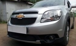 1 469 р. Сетка в решетку радиатора (нижняя) Russtal  Chevrolet Orlando (2011-2018) (черная)  с доставкой в г. Омск. Увеличить фотографию 2