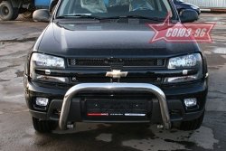 Защита переднего бампера Souz-96 (d76) Chevrolet Trailblazer GMT360 рестайлинг (2006-2012)