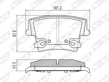 Колодки тормозные SAT (задние) Chrysler 300C LX седан (2004-2011)