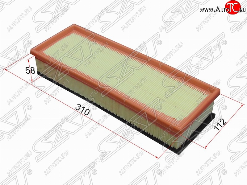 399 р. Фильтр воздушный двигателя SAT (310х112х58 mm)  CITROEN Berlingo (B9), C2, C3 (FC/FN,  дорестайлинг), C3 Picasso (рестайлинг), C4, C4 picasso (UD), Peugeot 1007, 207 (WK,  WA,  WC), 307 (универсал,  хэтчбэк 3 дв.,  хэтчбэк 5 дв.), 308 (T7), Partner (Tepee)  с доставкой в г. Омск