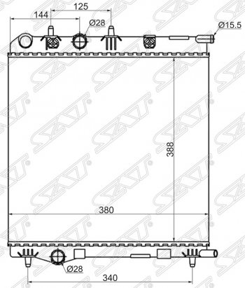 Радиатор двигателя SAT CITROEN DS3 PF1 дорестайлинг,хэтчбэк 3дв. (2009-2016)