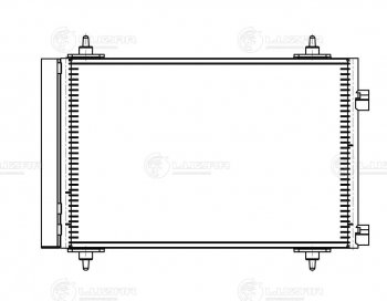 7 999 р. Радиатор кондиционера на LUZAR (1.6i / 1.4i / 2.0i / 2.0HDi) CITROEN C4  дорестайлинг, хэтчбэк 5 дв. (2004-2008)  с доставкой в г. Омск. Увеличить фотографию 3