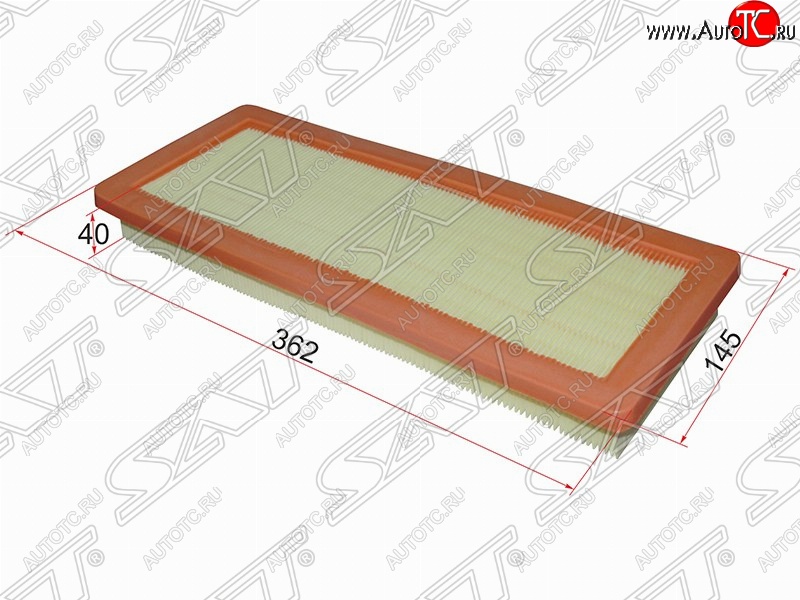 379 р. Фильтр воздушный двигателя SAT (362х145х40 mm)  CITROEN C4 Grand Picasso, C5 (RD,  RW), DS3 (PF1), DS4 (PF1), DS5 (PF2), Peugeot 207 (WK,  WA,  WC), 208 (1), 307 (хэтчбэк 3 дв.,  универсал,  хэтчбэк 5 дв.)  с доставкой в г. Омск