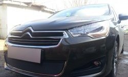 1 469 р. Сетка на бампер (седан) Russtal (черная) CITROEN C4 B7 хэтчбэк 5 дв. (2011-2018)  с доставкой в г. Омск. Увеличить фотографию 2