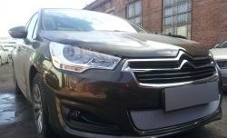 1 539 р. Сетка на бампер (седан) Russtal (хром)  CITROEN C4  B7 (2011-2018) хэтчбэк 5 дв.  с доставкой в г. Омск. Увеличить фотографию 5