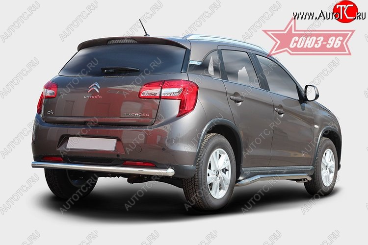 10 520 р. Защита заднего бампера Souz-96 (d60) CITROEN C4 aircross (2012-2017)  с доставкой в г. Омск