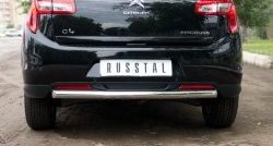 15 599 р. Одинарная защита заднего бампера из трубы диаметром 63 мм Russtal CITROEN C4 aircross (2012-2017)  с доставкой в г. Омск. Увеличить фотографию 2