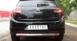 15 999 р. Одинарная защита заднего бампера из трубы диаметром 76 мм Russtal  CITROEN C4 aircross (2012-2017)  с доставкой в г. Омск. Увеличить фотографию 2