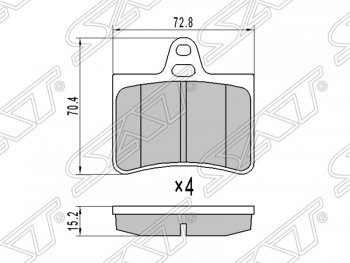 Колодки тормозные SAT (задние) CITROEN C5 X40,DC лифтбэк дорестайлинг (2000-2004)