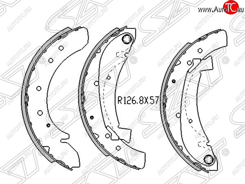 1 389 р. Колодки тормозные SAT (задние)  CITROEN Jumper ( 230,  244) (1994-2006), CITROEN Jumpy (2007-2017), Fiat Ducato  230 (1994-2002), Peugeot Boxer  230 (1994-2002)  с доставкой в г. Омск